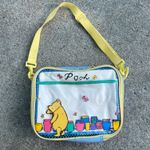 Disney Vintage 90s  Winnie The Pooh Soft Side Zipper Lunch Box Photo 0