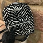 Justice  Black and Silver Sequin Zebra Backpack Like New! Photo 9