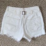 Free People We The Free Jesse white carpenter cutoff denim shorts Photo 4
