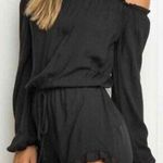 Brandy Melville Black off the shoulder long sleeve romper washed once Photo 0