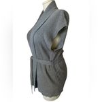 Banana Republic  Gray Ribbed Shawl Collar Belted Cardigan Sweater (953) Photo 2