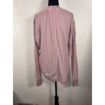 Free People Heart To Heart Henley Shirt Floral Top Thermal Purple Size Small Photo 2