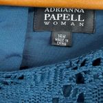 Adrianna Papell Dark Teal Bateau Neck Crochet Lace Short Sleeve Dress 14W 14 new Photo 9