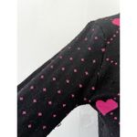 Unbranded Black Pink Heart Embroidered Stars Collared Pullover Fitted Sweater S Photo 3