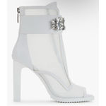 Karl Lagerfeld Blayze Peep-toe Mesh Crystal Embellished Ankle Boots size 7.5 Photo 1