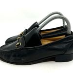 L'ARTIGIANA VIAREGGINA Black Leather Horsebit Loafers Women's 5.5 US Photo 1