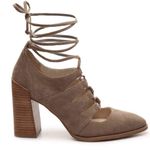 Seychelles New Anthropologie  Condition Ghilles Tan Suede Lace‎ Up Booties 9 Photo 0