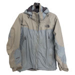 The North Face  Jacket Womens Medium Blue Grey HyVent Waterproof Hooded Full Zip Photo 0