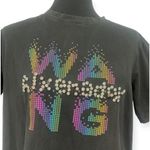 Alexander Wang  | M | Womens T-shirt Top Logo Rhinestone Embellished Designer Photo 1