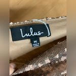 Lulus  Shimmering Rose Gold Sleeveless  Sequin Mini Dress.     Size-Medium Photo 1