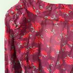 Free People Free‎ People Amanda Ruffle Long Sleeve Top In Sultry Combo Medium Size  NWT Photo 8