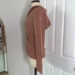 Monrow Super soft zip up hoodie Tan Photo 4