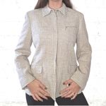 Ralph Lauren 90s Vintage Lauren  Gray Houndstooth Deadstock Wool Jacket Size 10 Photo 2