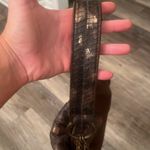 Carlos Falchi for CHI leather snakeskin hobo Purse tassels Brown Photo 9