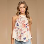 Free People New XS  Emily Floral Halter Tank Top Photo 6