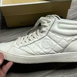 Michael Kors  Paige Quilted High Top Sneaker Leather Optic White 9 Photo 0