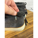Toms Women's  Gray Suede Faux Fur Lined Sneakers Size 7.5 Photo 5