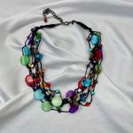 Premier Designs Early 2000's Signed Spectrum Multi Strand Stone Beaded Necklace Photo 1