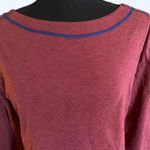 Free People FFree People Wild Ginger long sleeve top with blue trim Size Large NEW Photo 1