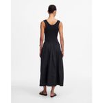 Madewell  Mixed Poplin Scoopneck Maxi Dress Black Plus Size XXL NWT Capsule Photo 3