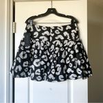 Hunter Bell  Skirt London Flounce Flared Jacquard Mini Onyx Cheetah 12 NWT Photo 3