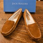 Jack Rogers Millie Moccasin Slipper Leather Faux-shearling Sz 8.5 NEW Photo 1