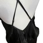MISA Los Angeles Ele Ruffle Satin Slip Dress Women’s Size Medium Black Photo 6
