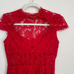 Saylor Red Lace Peekaboo Dress Photo 9
