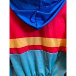 EUC Multicolor 90s Style 3/4ā Zipper, Drawstring Hoodie w/ Elastic Waist Blue Size M Photo 6