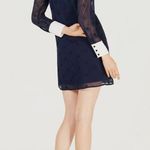 Avec Les Filles Womens Eyelet Mini Shirt Dress Woman’s 4 Sheer Long Sleeves Photo 2