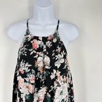 TCEC Women’s Floral Knee Length Halter Dress Size Large Dark Romantic Whimsical Photo 3