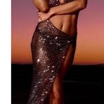 Pretty Little Thing - Sheer Sequin Mesh Cut Out Maxi Dress in Black Photo 5