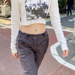Brandy Melville  Graphic Long Sleeve Crop Top Photo 0