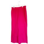 EXPRESS NWT Vibrant Pink Pull On Elastic Waist Cotton Gauze Wide-Leg Pant Photo 2