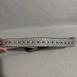 Bling Bling Womens Elegant Western Sparkly Silver Studded Belt missing belt loop White Photo 2