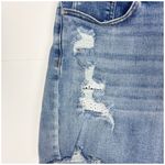 Judy Blue  Eyelet Patch Mid-Rise Distressed Shorts Light Wash Size 2XL Photo 3