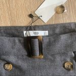 Mango Grey Belted Button Skirt NWT Photo 3