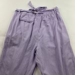 Old Navy  Dusky Lavender Linen Blend Belted Wide Leg Cropped Pant XL Photo 7
