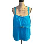 Michael Kors Vibrant Blue Swim Tankini Top with Gold Accent & removable straps Photo 1