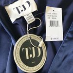 The Jetset Diaries  Navy Mini Satin Slip Dress Open‎ Back Spaghetti Strap Medium Photo 3