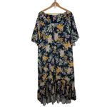 Avenue Floral Midi Dress Size 30/32 Multicolor Boho Flowy Vacation Tropical Photo 1