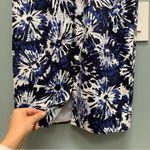 THEIA blue white print cap sleeve sheath pencil dress 2 Photo 4