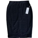 Jennifer Lopez Pencil Skirt Small Black Knee Length Elastic Waist Slit JLO NWT Photo 2