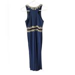 Cachet Sleeveless Embellished Long Formal Dress Navy Midnight Size 2 Blue Photo 1