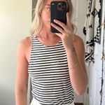 Black And White Striped Bodysuit Photo 0