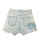 Anthropologie Pilcro Jean Shorts Ultra High Rise Light Wash Denim Raw Cut Off Sz Photo 3