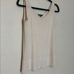 Misook  | Classic Knit V-Neck Tank in Cream Size Medium Quiet Luxury Staple Piece Photo 2