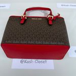 Michael Kors JST Extra-Small Top-Zip Tote Bag -Flame/Brown Photo 6