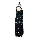 Kasper  Midi Dress Aline Sleeveless Jersey Knit Black Polka Dot Women’s Size 14W Photo 4