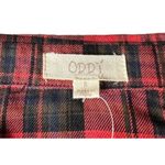 Oddi NEW Kira Red Black Buffalo Plaid Flannel Embroidered Shirt Dress Pockets S Photo 10